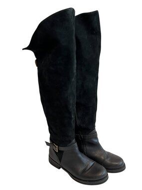 Gentle Souls by Kenneth Cole over the knee boots black suede leather size 8